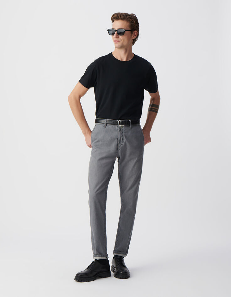 Vaqueros TAPERED gris hombre-2