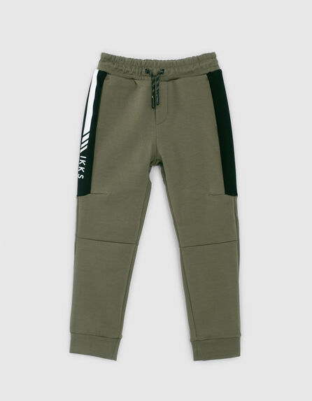 Boys’ khaki joggers with side bands