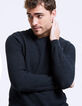 Pull marine et vert mélangé Homme-1