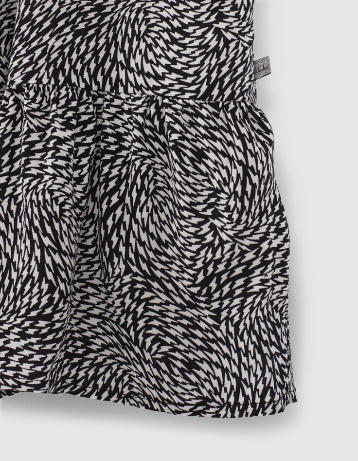 Robe noire Lenzing™ Ecovero™ imprimé graphique fille-5