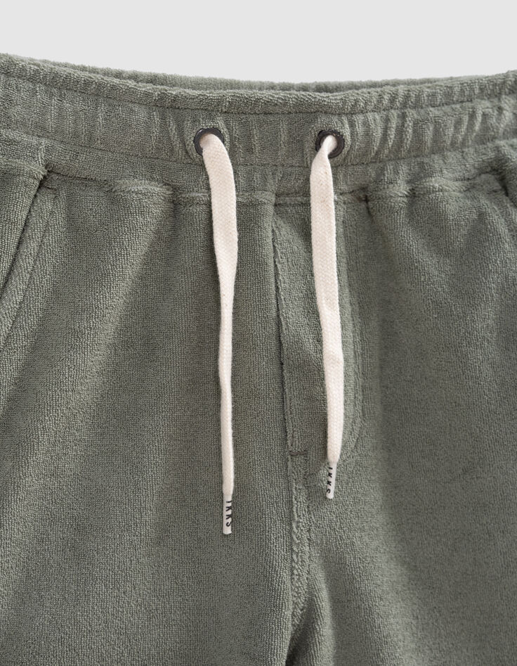 Khaki Jungenbermudas aus Frottee-6