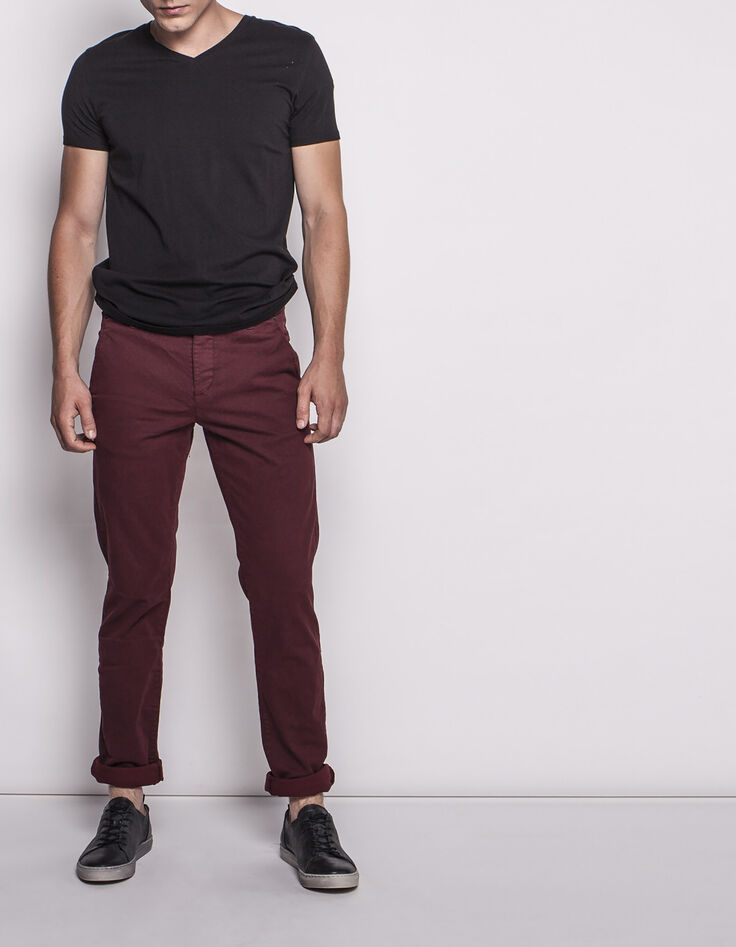 Pantalon homme bordeaux-2