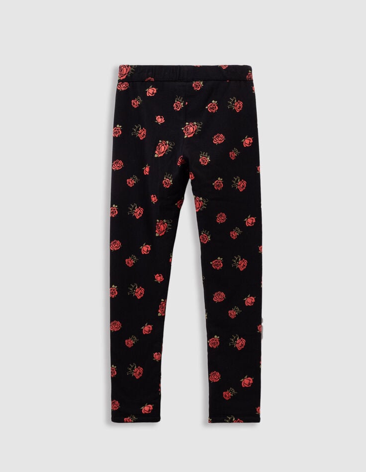 Mädchenwendeleggings in Schwarz und mit Rosenprint-5 Mädchenwendeleggings in Schwarz und mit Rosenprint-5