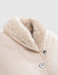 Women’s off-white shearling coat-2