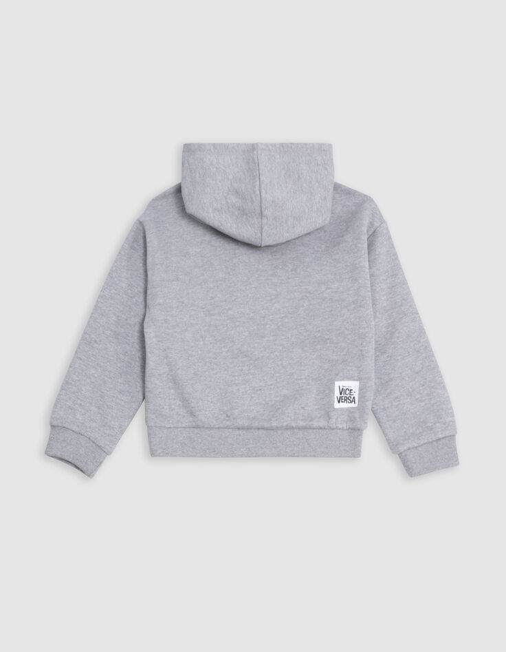 Sweat grau Bio-Baumwolle Visuel Joie VICE-VERSA girl-3 Sweat grau Bio-Baumwolle Visuel Joie VICE-VERSA girl-3