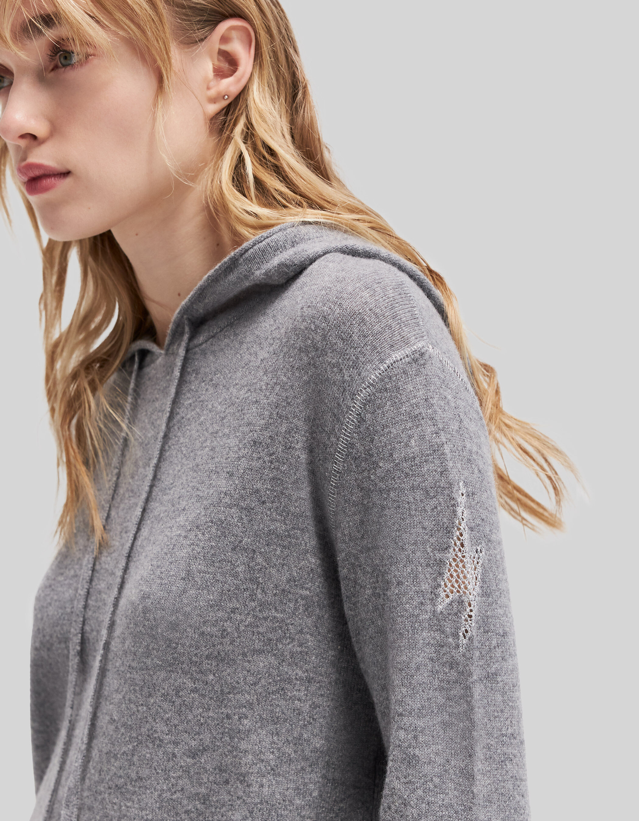 Pull a hotsell capuche gris femme