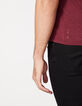 Men’s burgundy Essential V-neck T-shirt-5