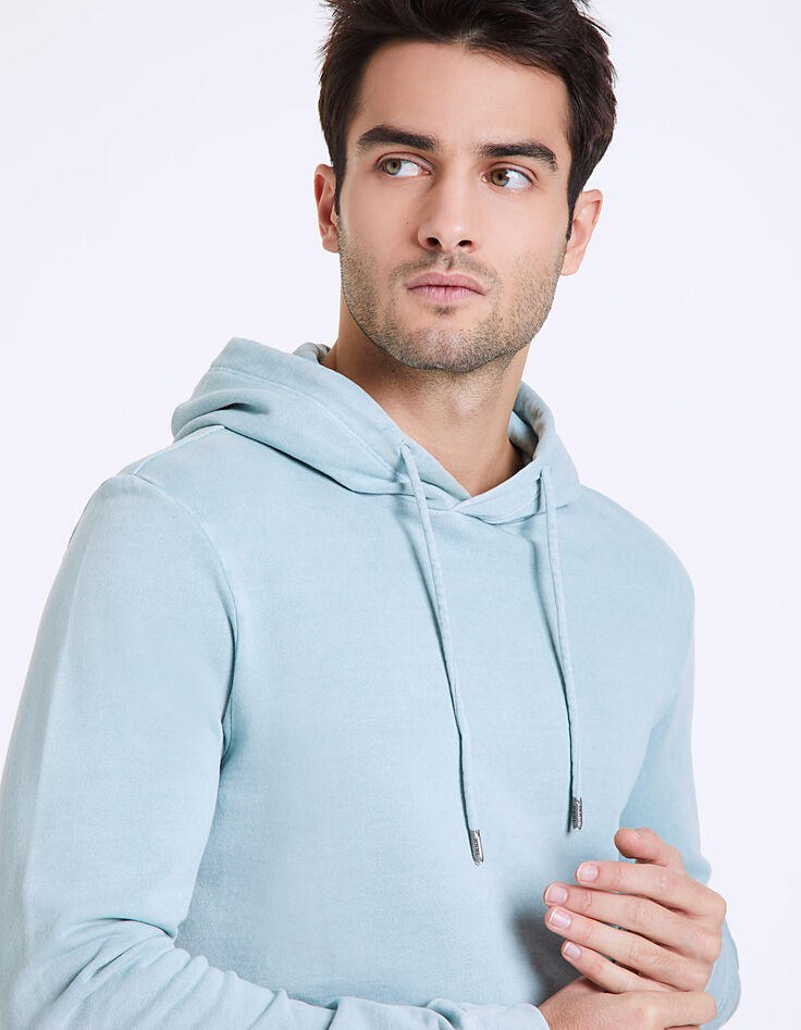 Men’s turquoise hooded sweatshirt-2