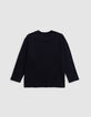 T-shirt noir coton bio guitare-ampli sur imprimé garçon-3