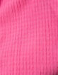 Blouse rose crépon encolure élastiquée fille-6