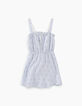 Robe navy rayé à bretelles fille-2