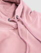 Sudadera con capucha oversize de algod&oacute;n org&aacute;nico rosa para mujer-2