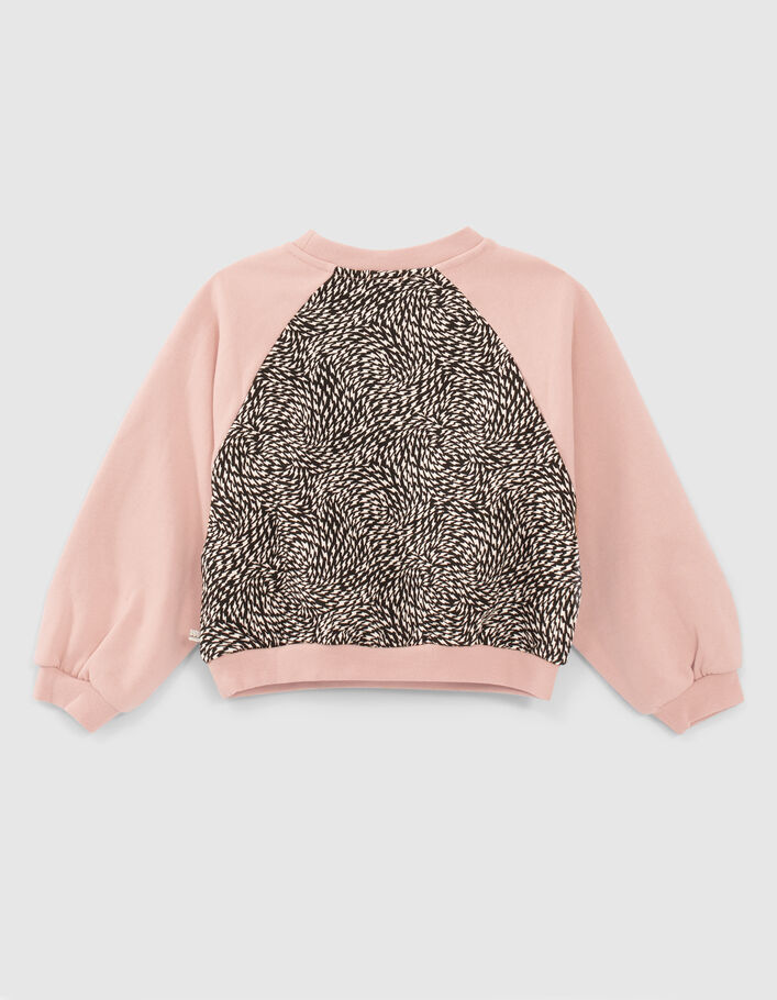 Rosa Mädchensweatshirt mit Grafikprint - IKKS