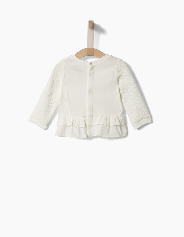 Sudadera blanca bebé niña-2 Sudadera blanca bebé niña-2