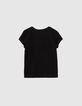 M&auml;dchen-T-Shirt mit Motorrad- und Blumenstickerei-2