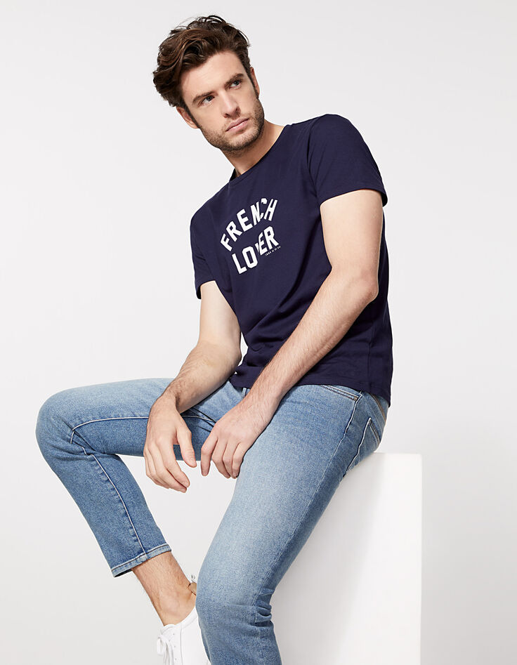 Men’s dirty navy Mykonos IKKS BETTER SLIM jeans-1