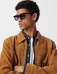 Chaqueta de piel de ante azafrán para Hombre-4