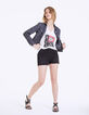 Weißes Damen-T-Shirt aus Leinen mit I love LA-Schriftzug-7