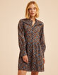 Robe bleue imprim&eacute; fleurs baroques I.Code-3