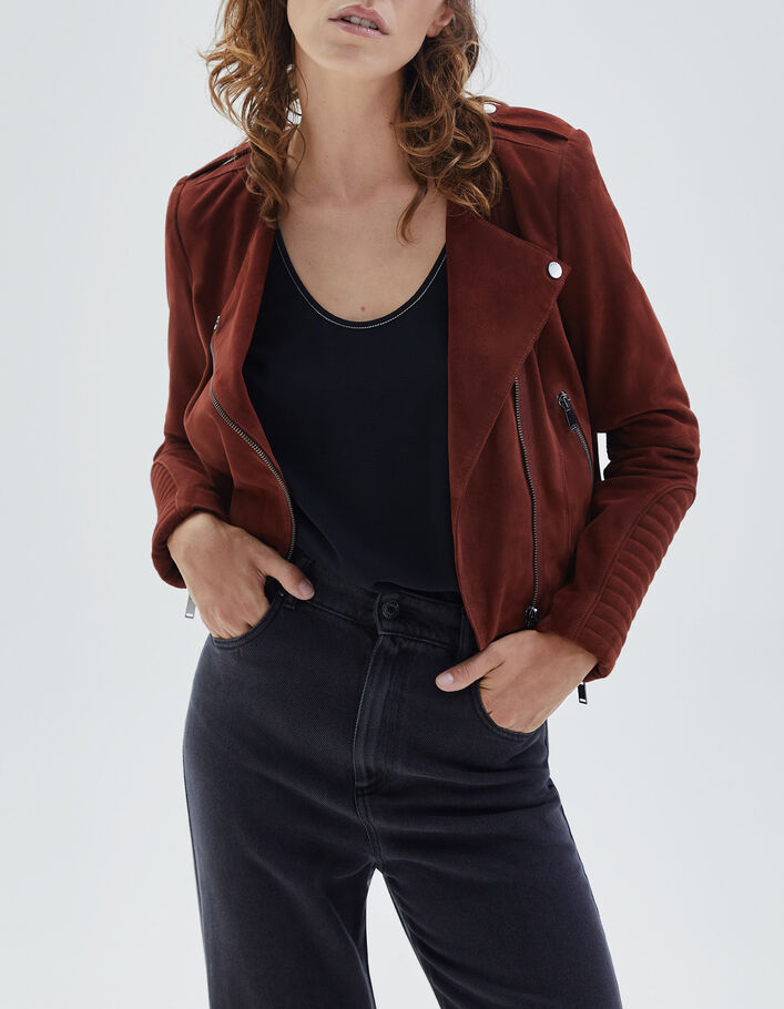 burgundy suede jacket womens