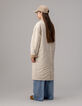 Beige trenchcoat fluwelen kraag meisjes-2