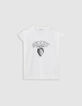White short-sleeved T-shirt, strawberry image-5