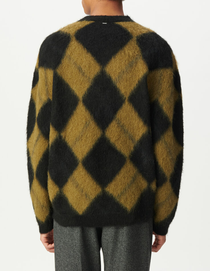 Herren-Pullover in Khaki und Schwarz-3