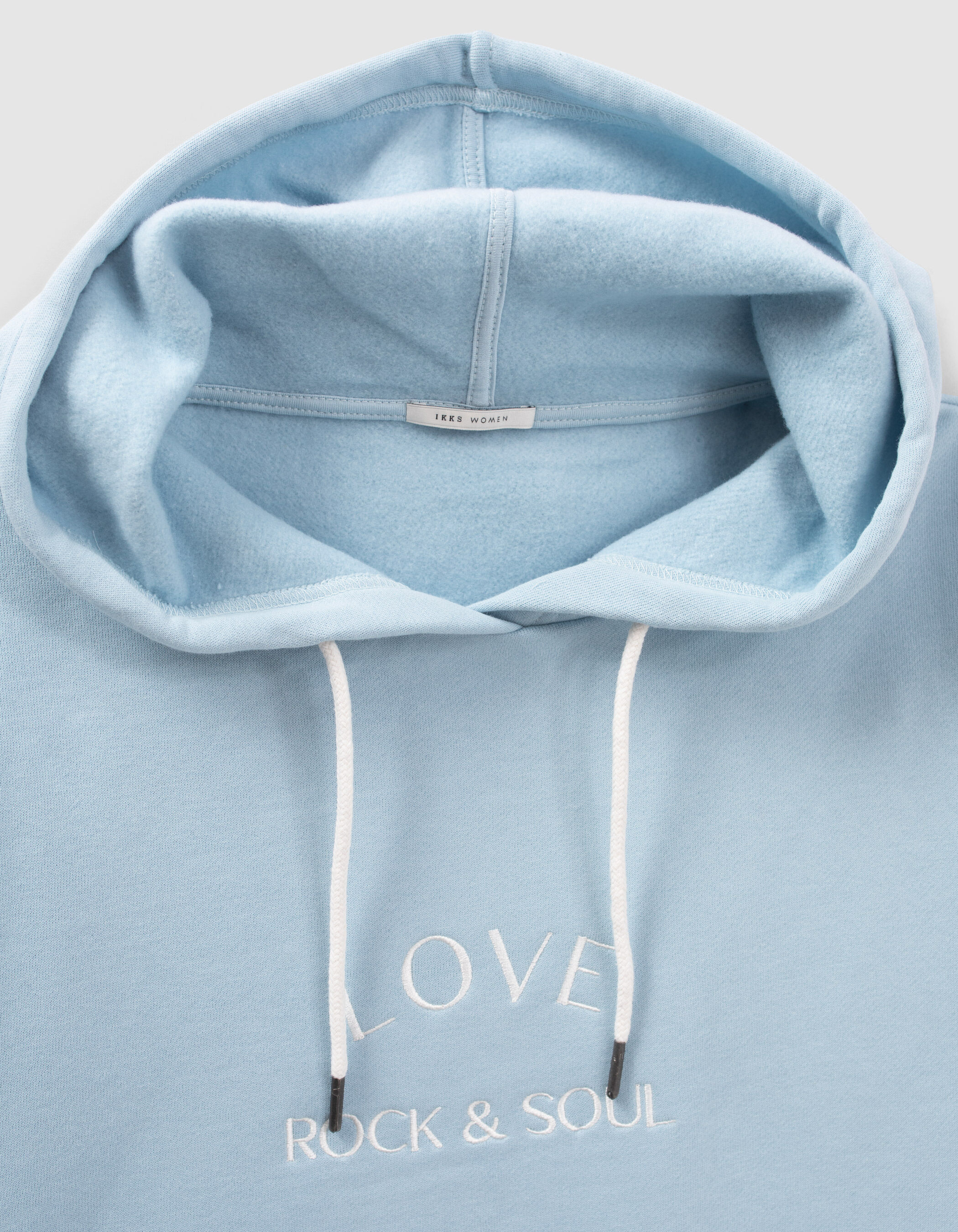 Sweat gris molleton a message brode Femme IKKS