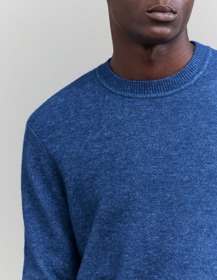 Jersey de punto cobalto para hombre-1