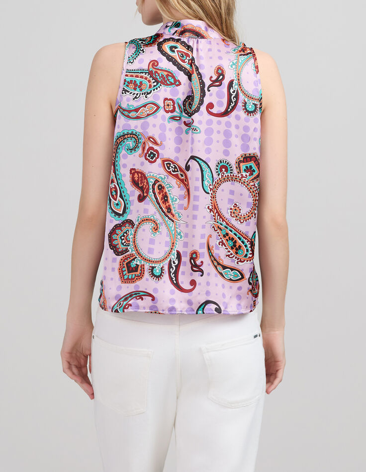 Marshmallow Recycling-Damentop mit Maxi-Paisleyprint-3