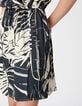 Robe marine imprim&eacute; maxi feuilles Femme-4
