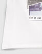 Girls’ white cropped cotton T-shirt with concert image-4