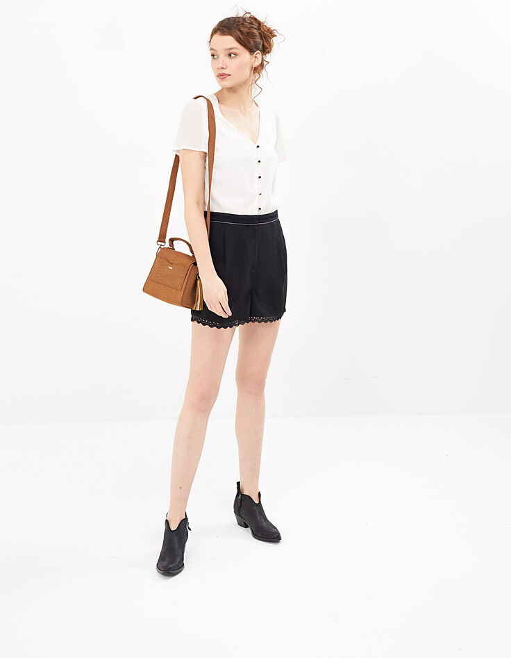 I.Code black playsuit with white top-6