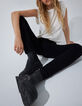 Women’s black leather Chelsea boots with lugged sole-7