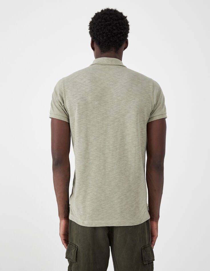 Stone Green Herrenpoloshirt mit Brusttasche-3