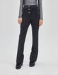 Women’s black combat-style flared trousers-1