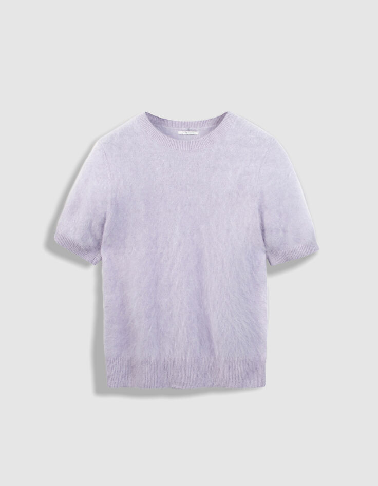 Gebreide dames trui van lila kasjmier-6