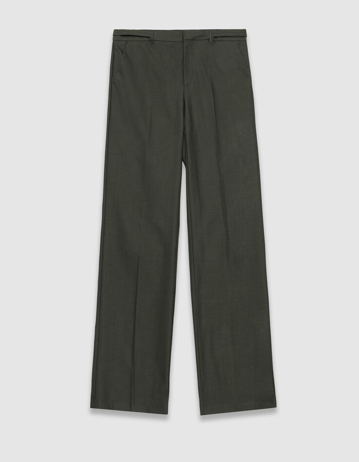 Women’s khaki micro-herringbone suit trousers-6 Women’s khaki micro-herringbone suit trousers-6