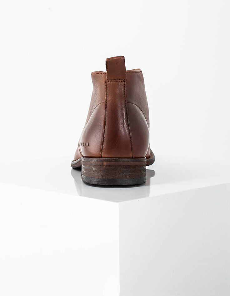 Botas Chukka visón de cuero patinado Hombre-4
