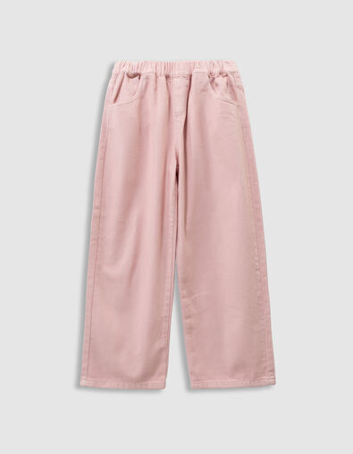 Rosa Mädchen-Ballonjeans mit Gummizug - IKKS
