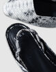 Ballerines slingbacks &eacute;crues cuir effet python Femme-7