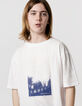 T-shirt blanc coton bio flocage ondes marines garçon-1