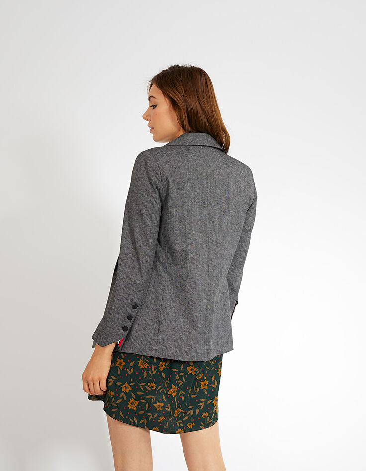 Veste de costume grise à carreaux prince-de-galles I.Code-2