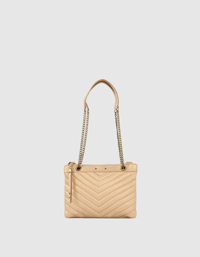 GOLD 1440 REPORTER women&rsquo;s quilted leather double bag - IKKS