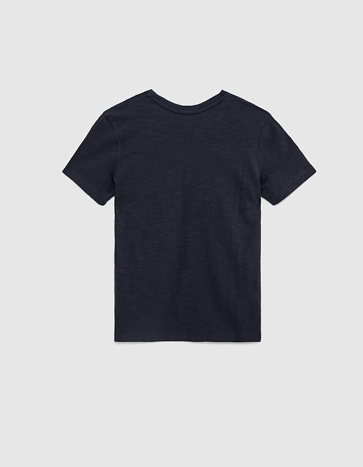 Boys’ navy Essential organic cotton T-shirt - IKKS