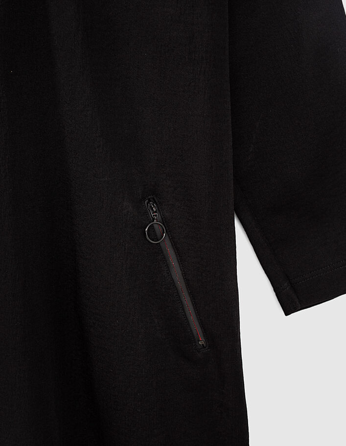 Vestido negro cuello mangas cremallera I.Code - I.CODE