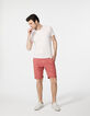Men's Indian pink SLIM chino Bermudas-6