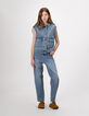 Veste sans manches en jean bleu fille-3