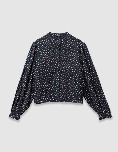 Blusa negra rosas mini ni&ntilde;a - IKKS