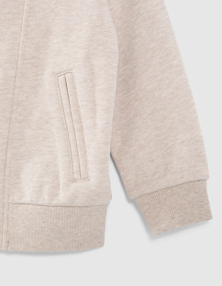 Beige vest in bikerstijl borduursel rug jongens-5